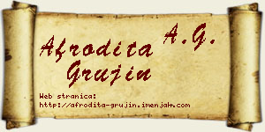 Afrodita Grujin vizit kartica